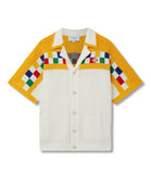 Casablanca Faux Crochet T-Shirt Yellow/White
