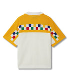Casablanca Faux Crochet T-Shirt Yellow/White