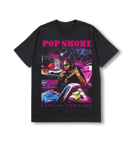 Vlone x Pop Smoke King of NY T-Shirt Black