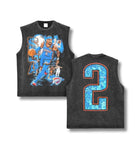 SGA Graphic Tank Top Washed Black