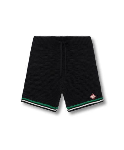 Casablanca Tennis Crochet Shorts Green/Black