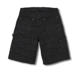 Supreme Repeat Jacquard Double Knee Denim Short Black