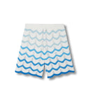 Casablanca Wavy Gradient Crochet Shorts Blue