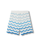 Casablanca Wavy Gradient Crochet Shorts Blue