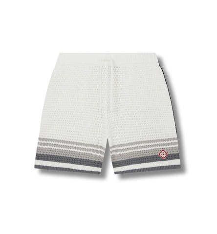 Casablanca Tennis Crochet Shorts Grey