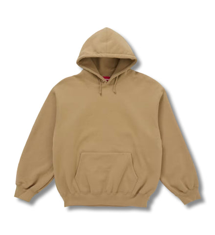 Supreme Satin Applique Hoodie Light Tan
