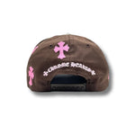 Chrome Hearts Cross Patch Hat Pink/Brown