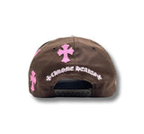 Chrome Hearts Cross Patch Hat Pink/Brown