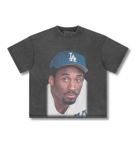 Kobe Bryant Dodgers Graphic T-Shirt Washed Black