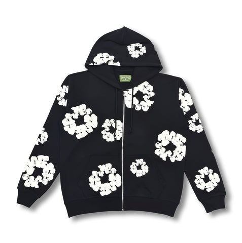 Denim Tears Zip Hoodie Black