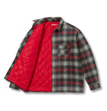 Supreme Quilted Lined Flannel Snap Shirt Black