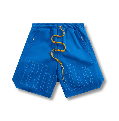 Rhude Tonal Logo Shorts Electric Blue
