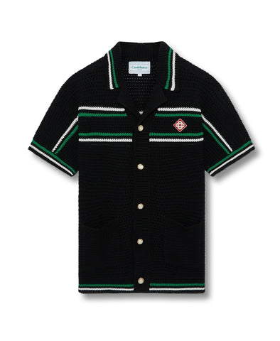 Casablanca Tennis Crochet T-Shirt Green/Black