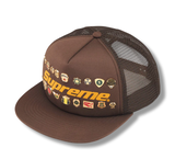 Supreme Pins Mesh back 5-Panel Cap Brown