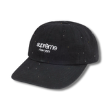 Supreme Sequin Denim Classic Logo 6-Panel Black