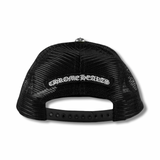 Chrome Hearts FUCK Letter Patch Trucker Cap Black/White