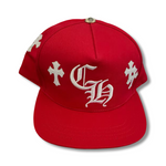 Chrome Hearts Cross Patch Hat Red