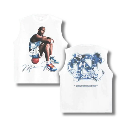 Michael Jordan NC Graphic Tank Top White