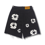 Denim Tears Cotton Wreath Shorts Jeans Black