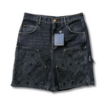 Louis Vuitton Monogram Workwear Denim Shorts Black