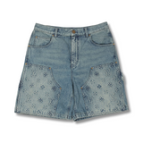 Louis Vuitton Monogram Workwear Denim Shorts Blue