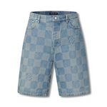 Louis Vuitton Denim Jeans Shorts Damier Blue