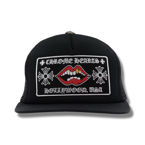 Chrome Hearts Chomper Hollywood Trucker Cap Black