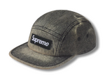 Supreme Denim Camp Cap Washed Black