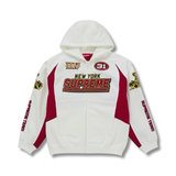 Supreme Football Zip Up  Hoodie White