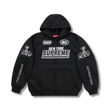 Supreme Football Zip Up  Hoodie Black