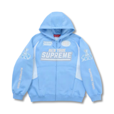 Supreme Football Zip Up Hoodie Light Blue