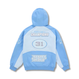 Supreme Football Zip Up Hoodie Light Blue