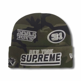Supreme New Era Football Beanie Woodland Camo