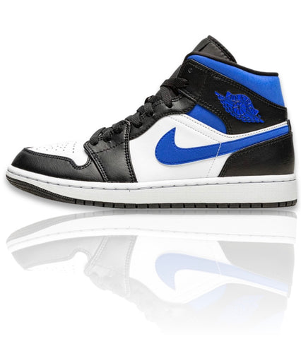 Air Jordan 1 Mid White Black Racer Blue