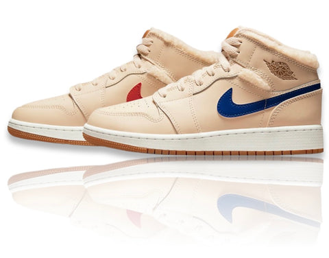 Air Jordan 1 Mid Fleece Pearl White (GS)